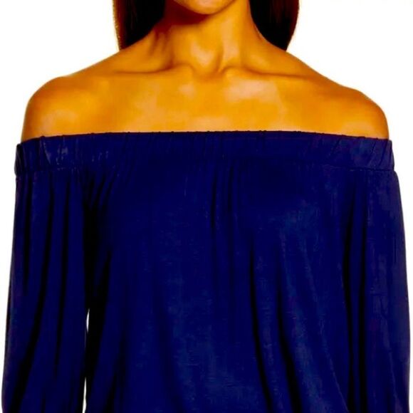 Limited Off Shoulder Button Down Blouse - M - Picture 1 of 8